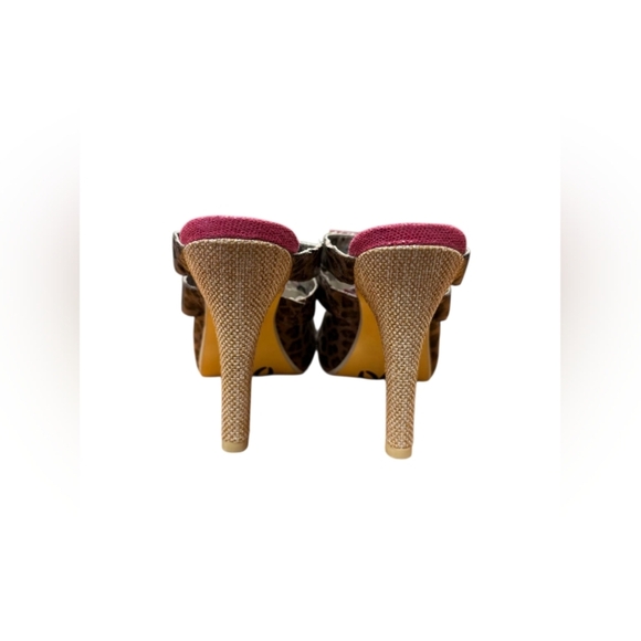 Poetic Licence Moonlight Dancer Heel Leopard/Floral Leather Size 10 EUC - Picture 7 of 8